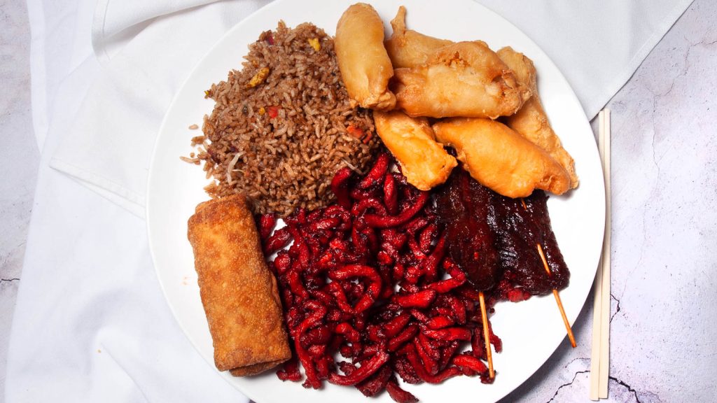 Dinner Combination Plate: D.31. Comes with Fried Rice and an Egg Roll
