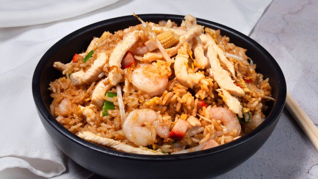 Our signature House Special Fried Rice, with chicken, shrimp, pork.